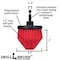 Drill Brush Power Scrubber By Useful Products 5 in W 5 in L Brush, Red R-S-542CO-QC-DB - alternate 6
